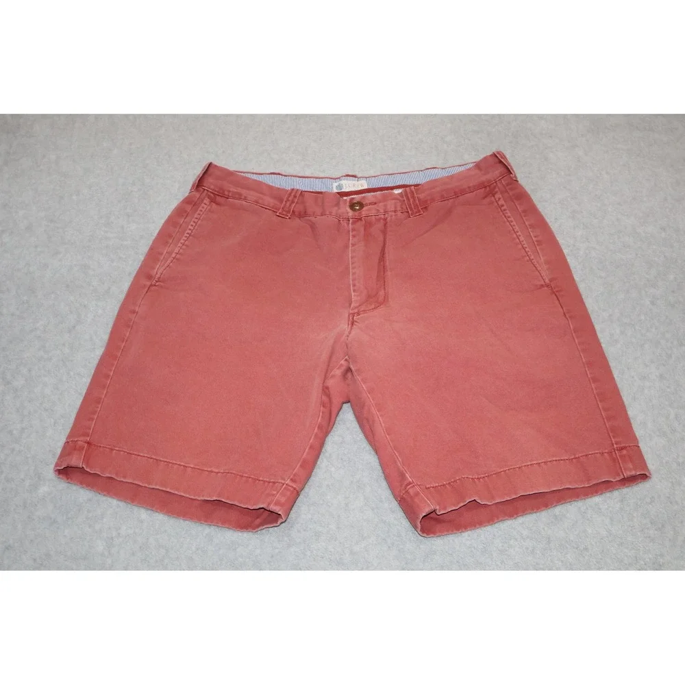 J Crew Chino Shorts Mens 32 Salmon Pink Cotton Casual Preppy Summer 8